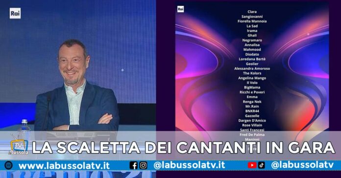 Ordine uscita cantanti sanremo