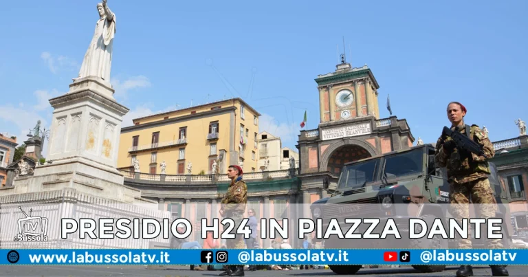 Napoli: presidio h24 dell’esercito in piazza Dante