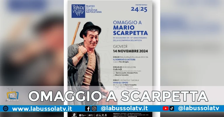 Il Trianon Viviani dedica una serata speciale a Mario Scarpetta