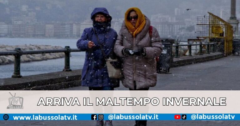 Meteo Campania: da mercoledì maltempo invernale con forti venti, piogge e neve