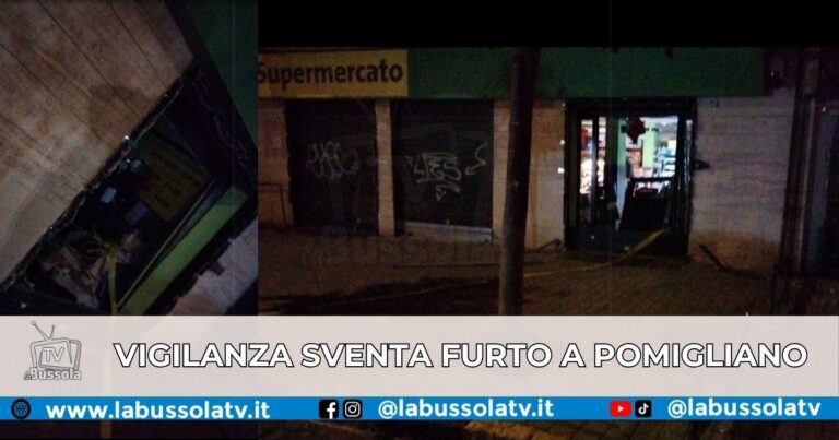 Pomigliano: tentano di svaligiare un supermercato, messi in fuga dalla vigilanza