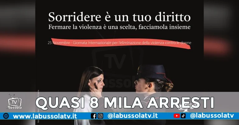 Violenza sulle Donne: i dati dei Carabinieri, nel 2024 quasi 8mila arresti