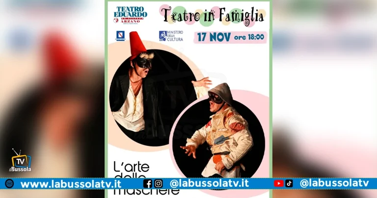 Per “Teatro In Famiglia” al “De Filippo” di Arzano “L’arte della maschera”